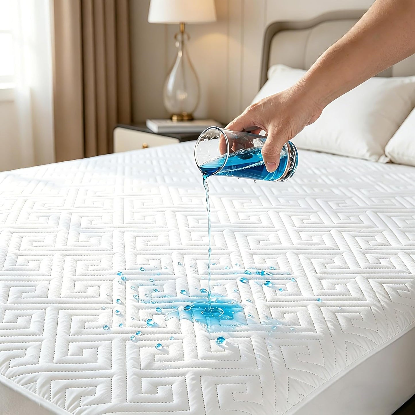 Skiennix Waterproof Mattress Protector - Ultra-Soft Quilted Twin Size Cover | 6"-18" Deep Pocket, Noiseless & Breathable