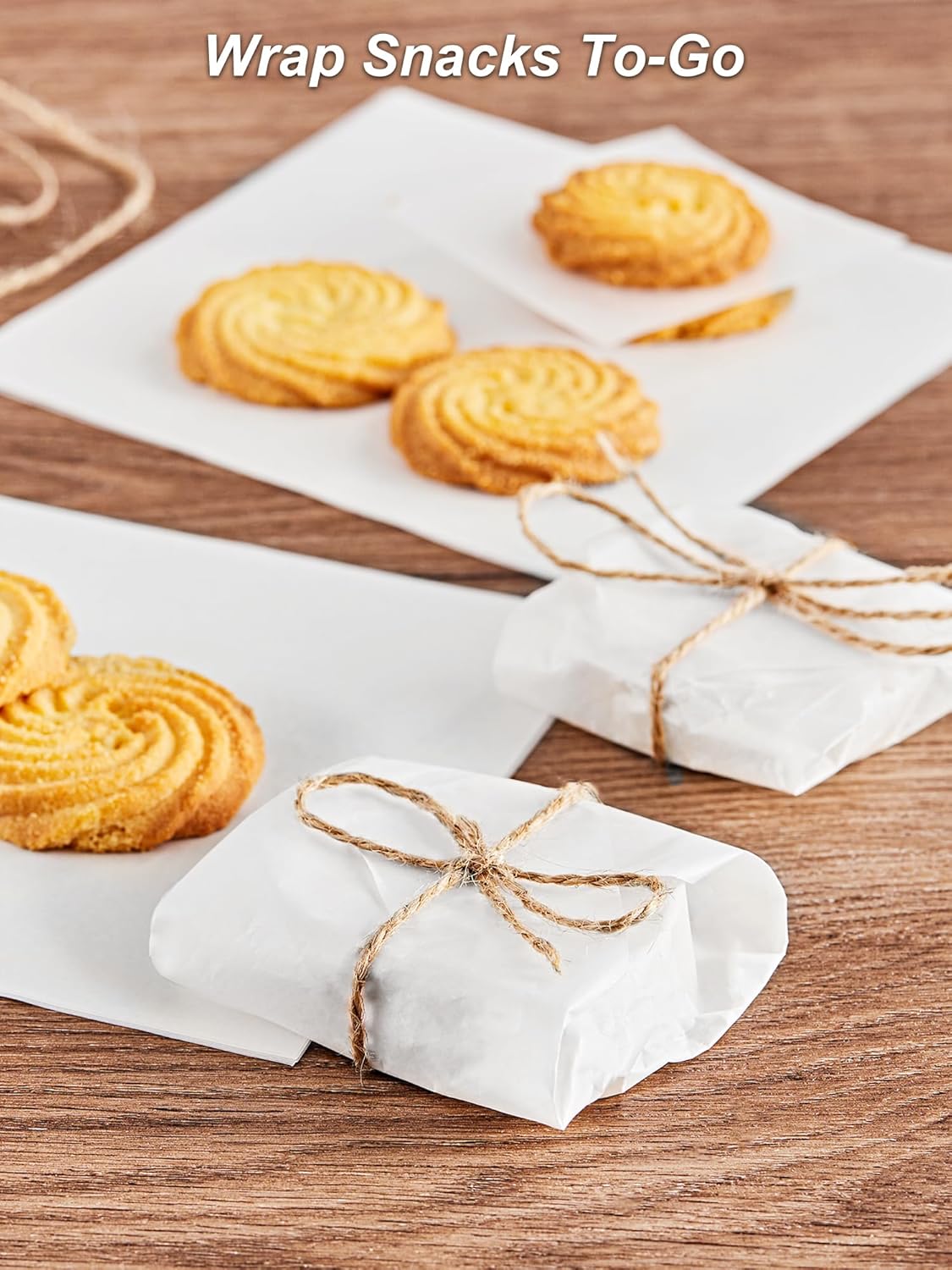 SMARTAKE Wax Paper - 400 Pcs Non-Stick Hamburger Patty & Sandwich Separators | 6 x 6 Inches, White