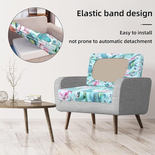 BIETYONE Outdoor Couch Cushion Covers - 8Pcs Washable & Reusable Protector | Hummingbird Design