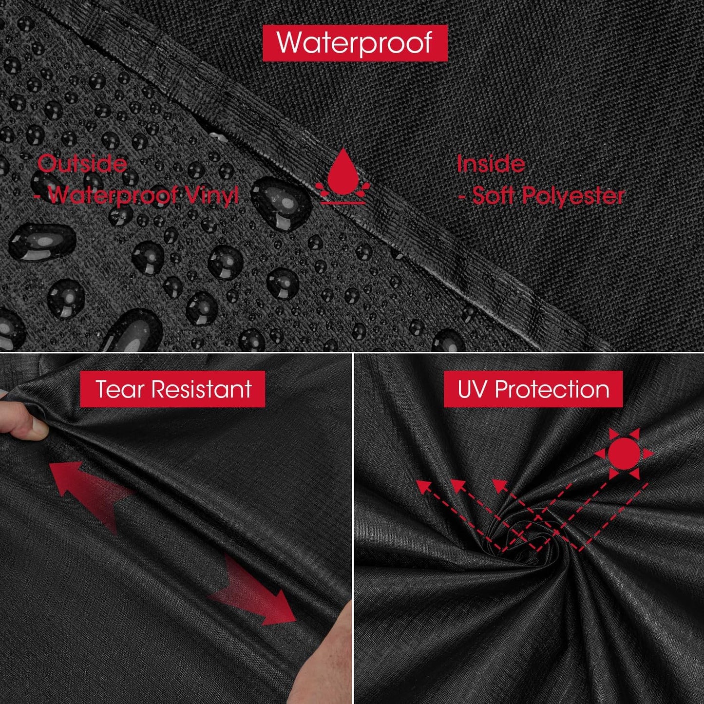 Unicook Pellet Grill Cover - Waterproof Vinyl with Polyester Lining | Fits Traeger Pro 34, Pit Boss 820, Grilla Silverbac