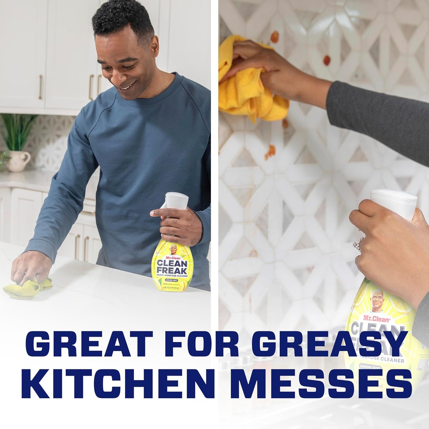 Mr. Clean Deep Cleaning Mist Multi-Surface Spray - Lemon Zest Scent, 16 Fl Oz Starter Kit