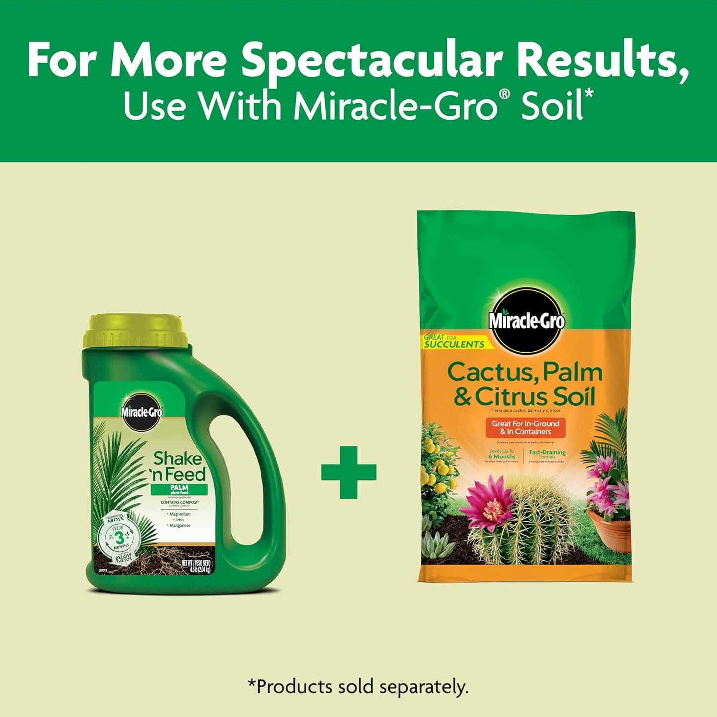 Miracle-Gro Shake 'N Feed Palm Plant Food - Fertilizer for Thriving Container & In-Ground Palm Trees | 4.5 lb