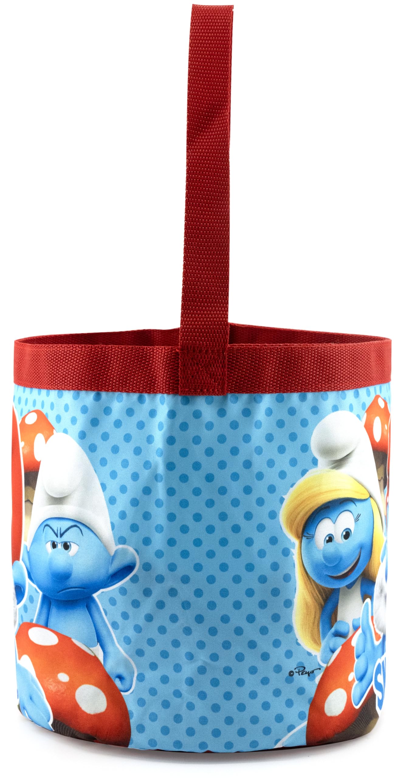 Smurfs Tote Bag for Kids | Collapsible Halloween Trick or Treat Bag, Candy Tote, and Reusable Easter Basket | Smurfs Travel Tote, Shopping Bag, or Party Carryall | Ages 3+