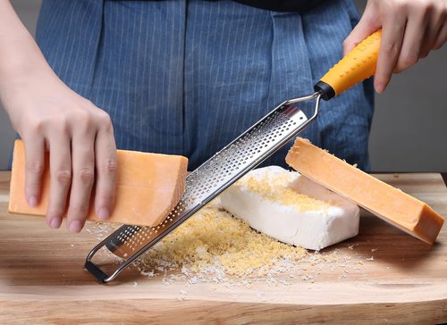 Deiss PRO Lemon Zester & Heavy-Duty Cheese Grater - Versatile Stainless Steel Shredder for Fruits, Vegetables, and More