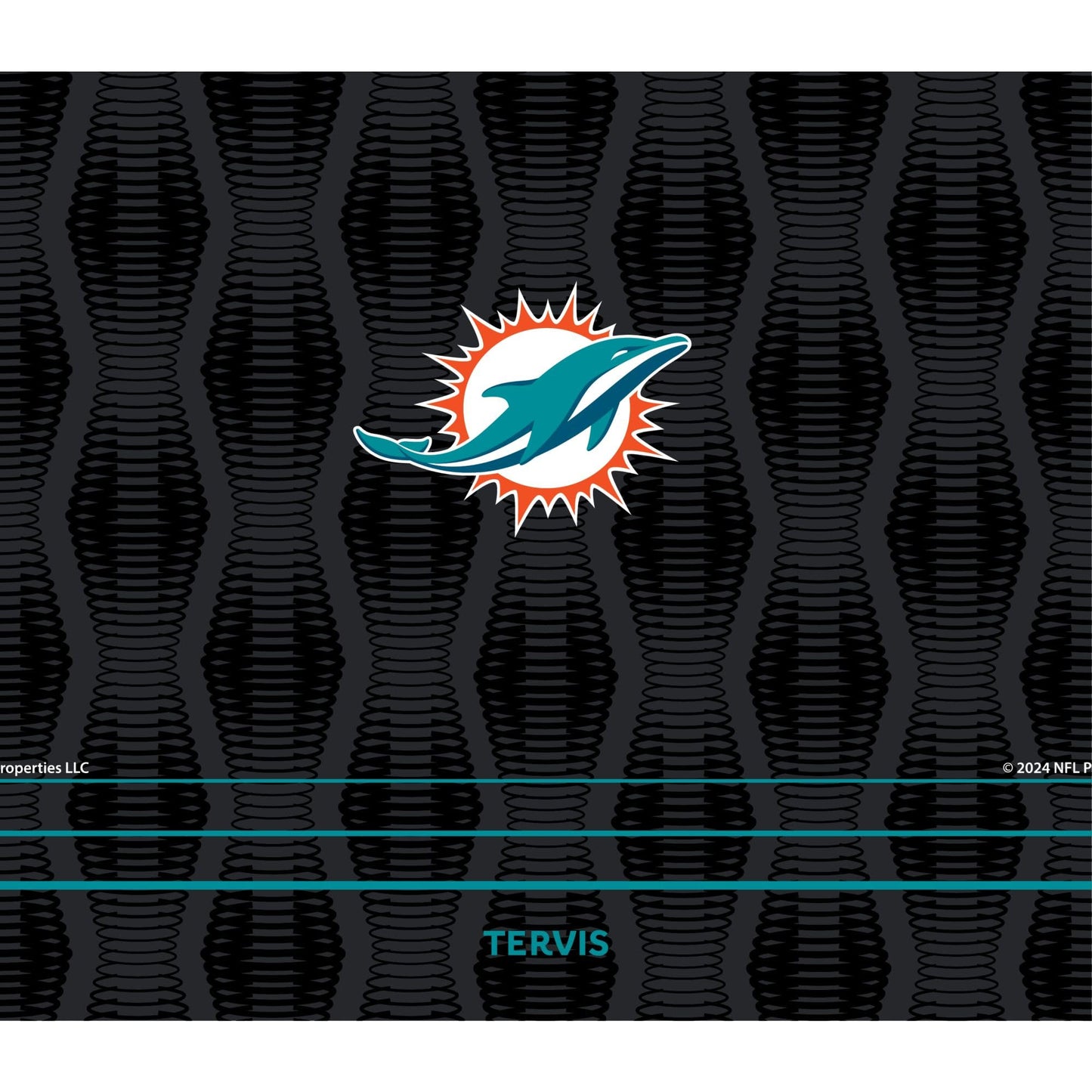 Tervis Venture Water Bottle NFL® Miami Dolphins - Full Speed Triple Insulated Tumbler Travel Cup Keeps Drinks Cold & Hot, 26oz, Stainless Steel