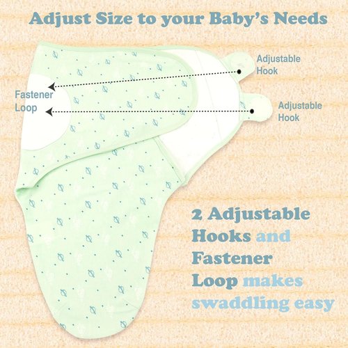 Bublo Baby Swaddles - Soft Organic Cotton Infant Sleep Sack | 3-Pack for Newborn Boys (0-3 Months)