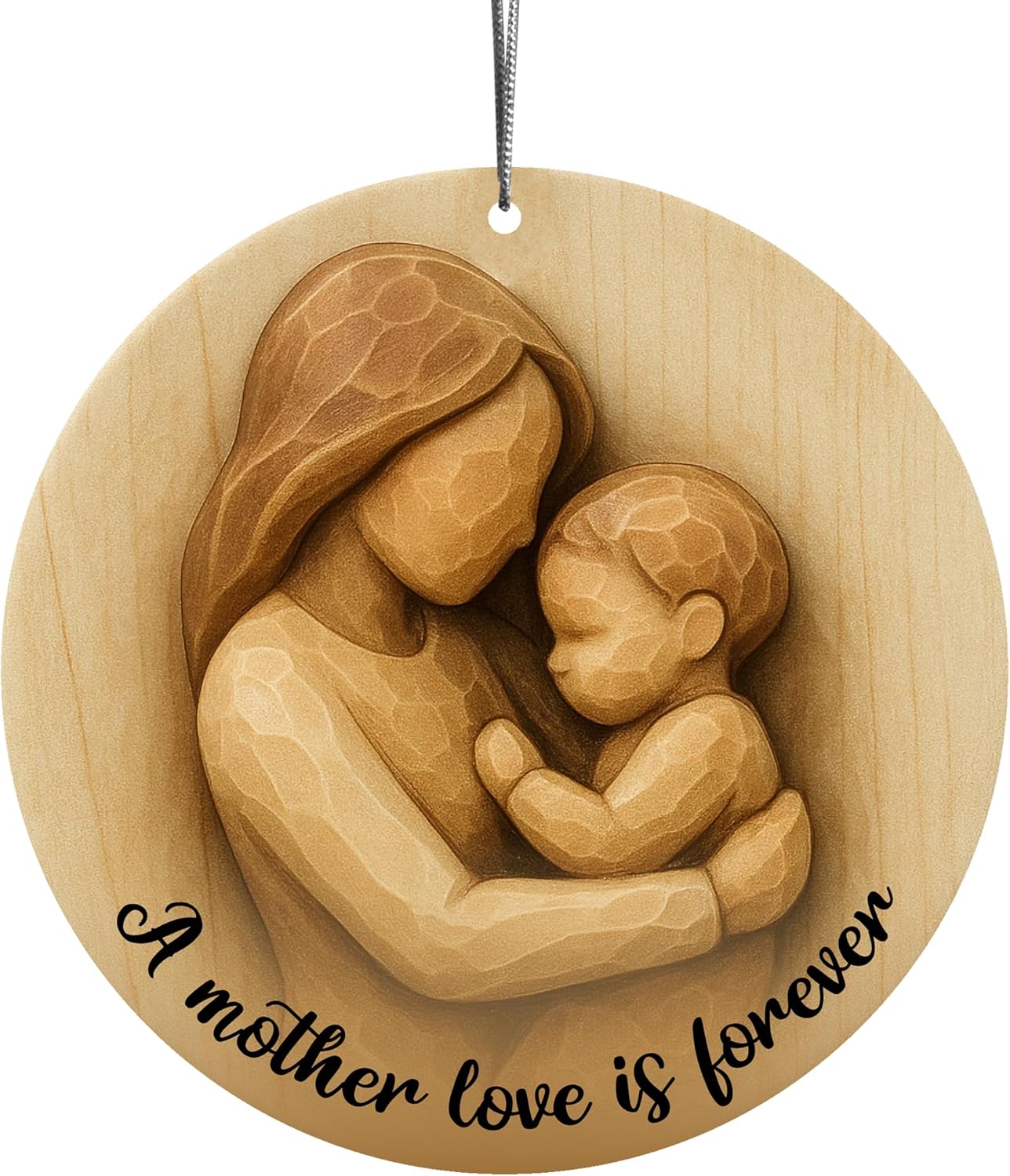 Regine Switzerland Mother and Child Ornament - 2D Flat Acrylic Design | Perfect Christmas Gift for Moms