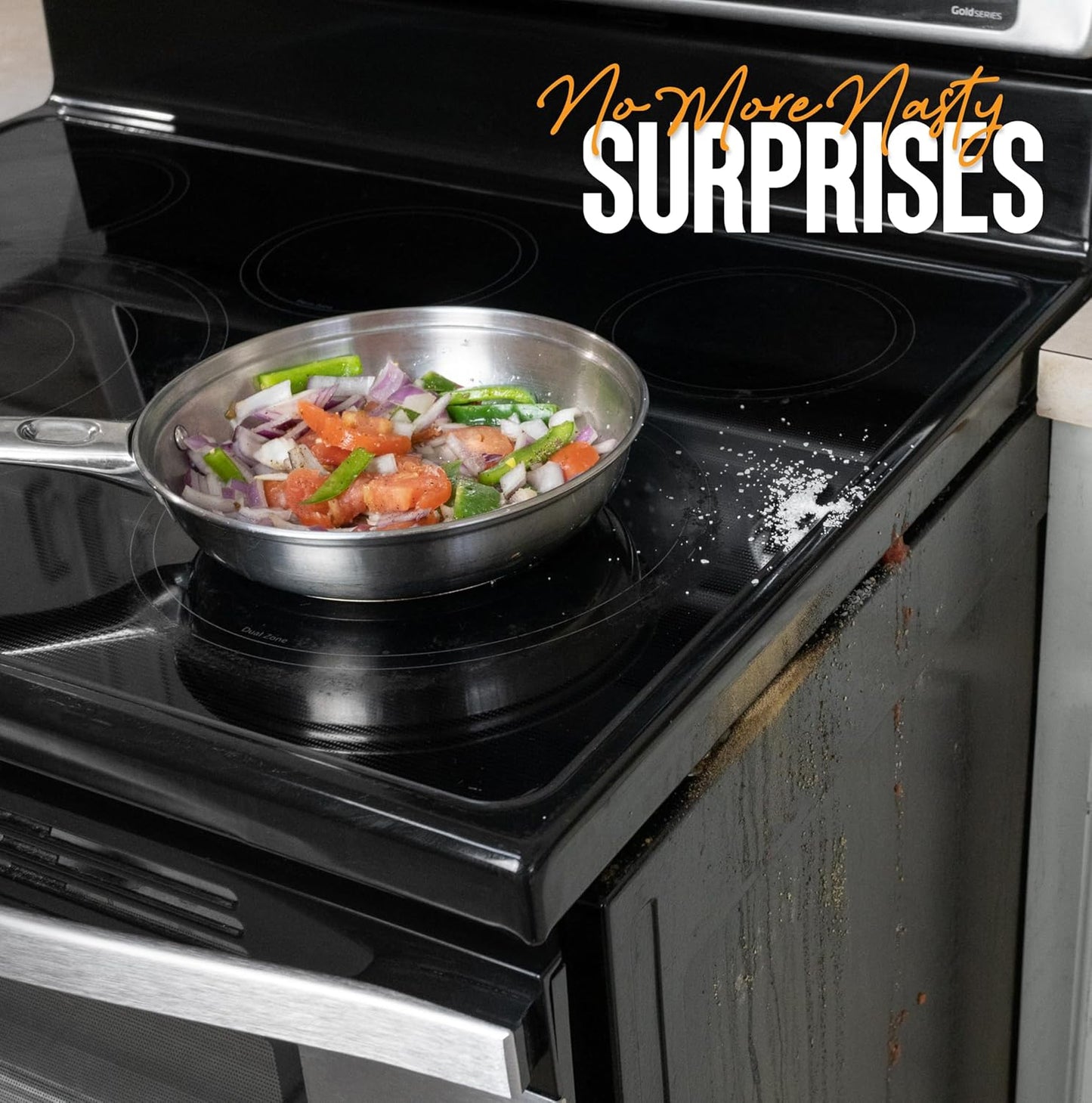 Linda’s Essentials Stainless Steel Stove Gap Covers - Heat Resistant Oven Filler (2 Pack, 23.4 Inches, Silver)