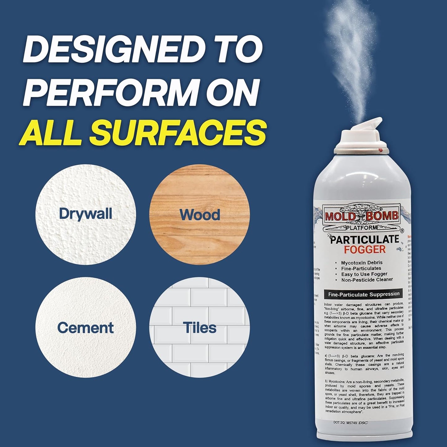 MOLD BOMB Fogger - Deep Penetrating Mold Stain & Odor Treatment - DIY Cleanup Solution (1 Pack)