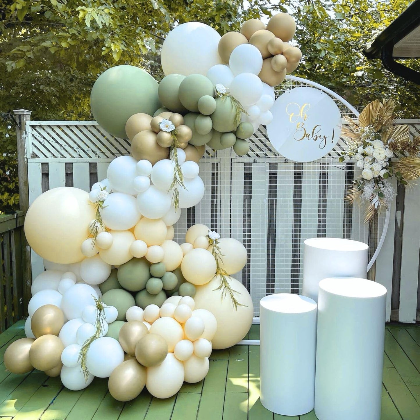 Sage Green Balloons 12 inch, Dusty Green Balloons 50pcs Party Balloons for Wedding Engagement Bridal Baby Shower Birthday Party Decorations