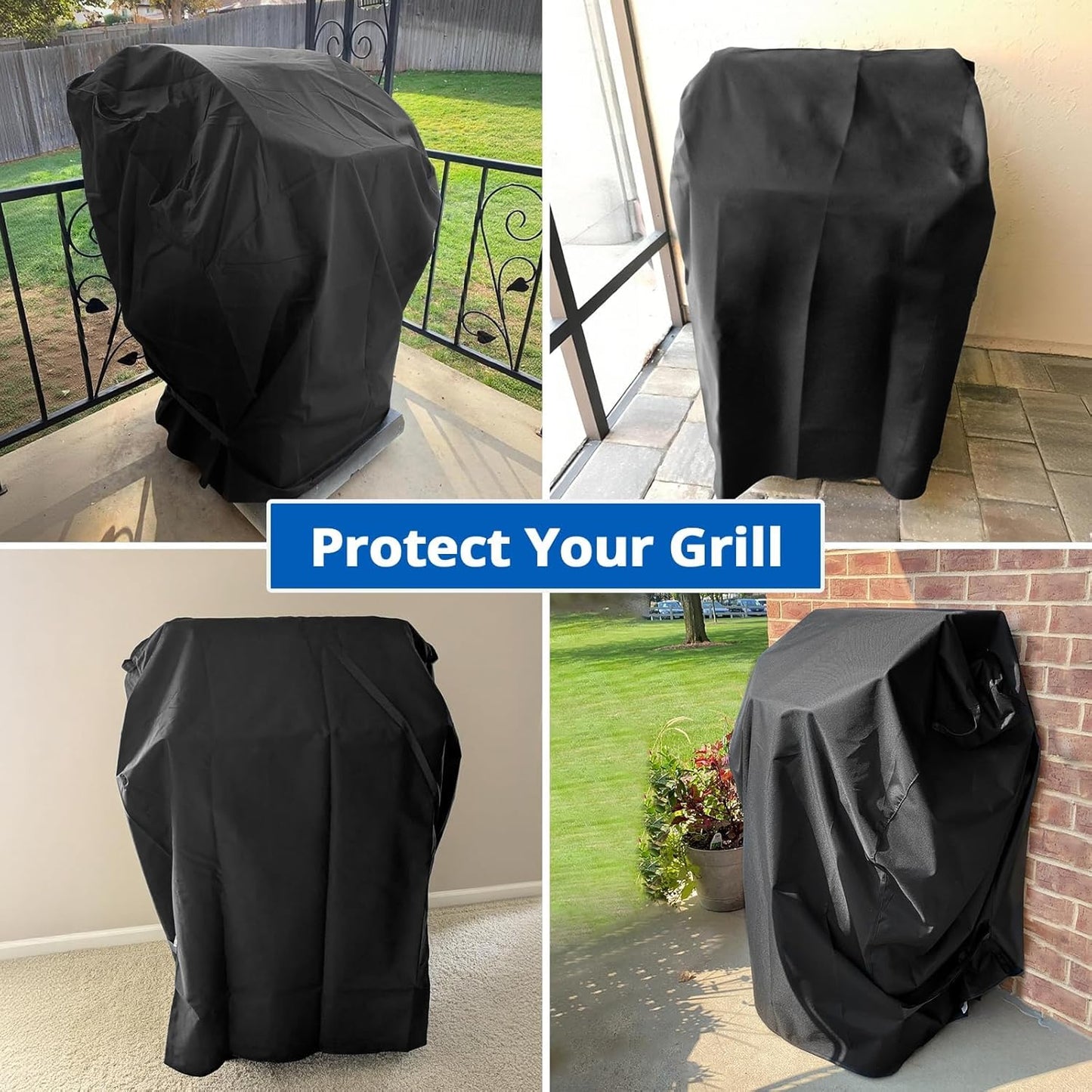 SunPatio 30-Inch Heavy Duty Waterproof Grill Cover - Fits Weber Spirit 210, Charbroil & Kenmore