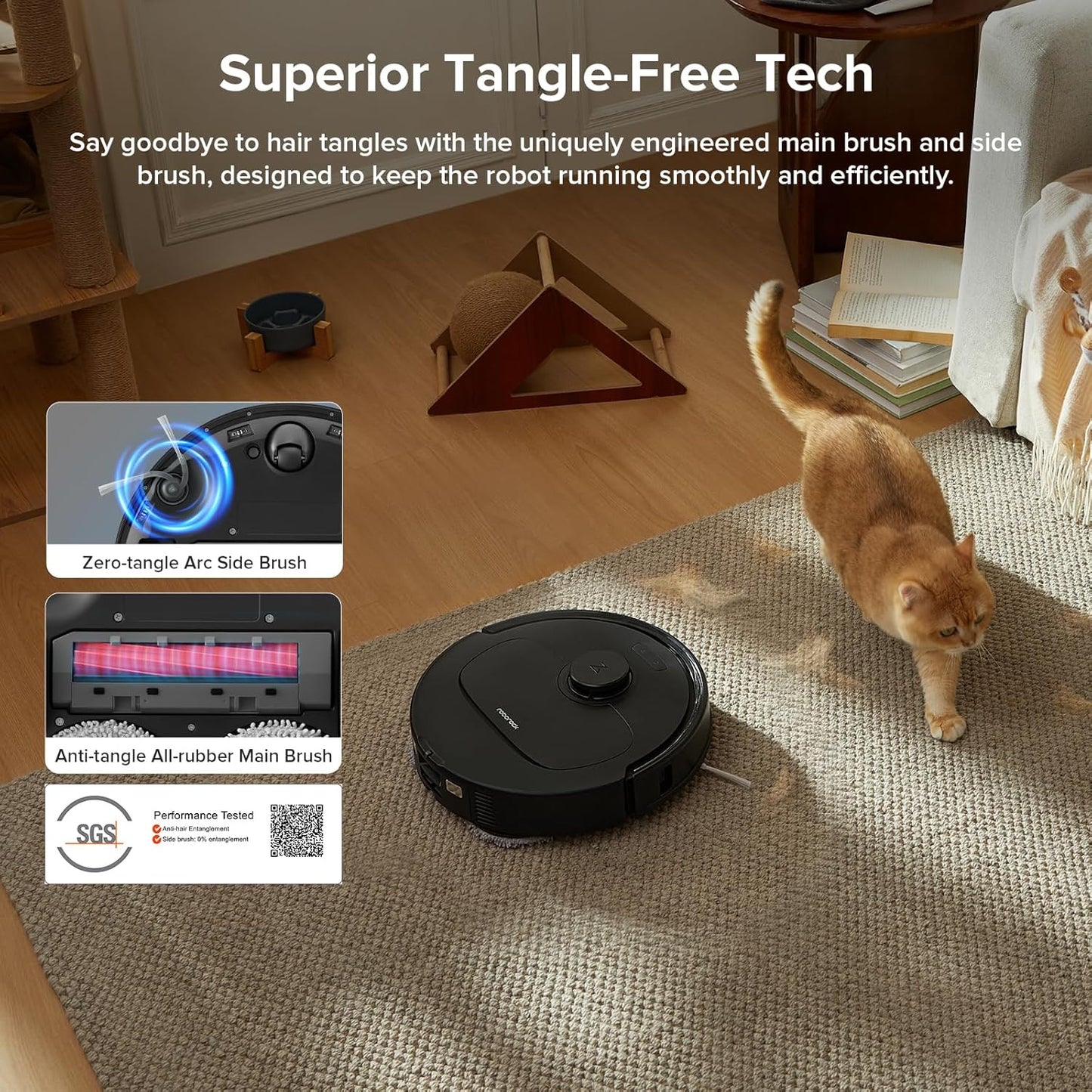 Roborock Qrevo Series Robot Vacuum & Mop - 8000Pa Suction, Smart Obstacle Avoidance, Black