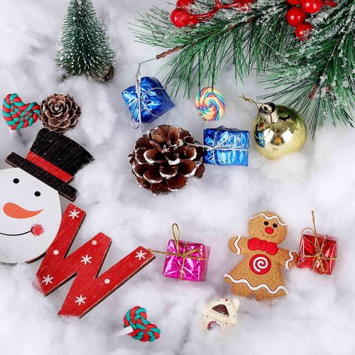 ANVAVO Christmas Fake Snow | Soft Fluffy Cotton Decor for Indoor & Outdoor Displays - 36 Ounces