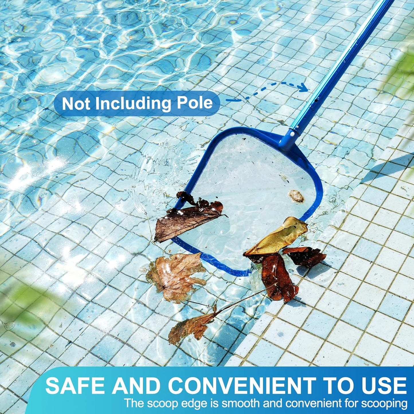 Pool Skimmer | Fine Mesh Net for Efficient Cleaning - Reinforced Frame for Hot Tubs