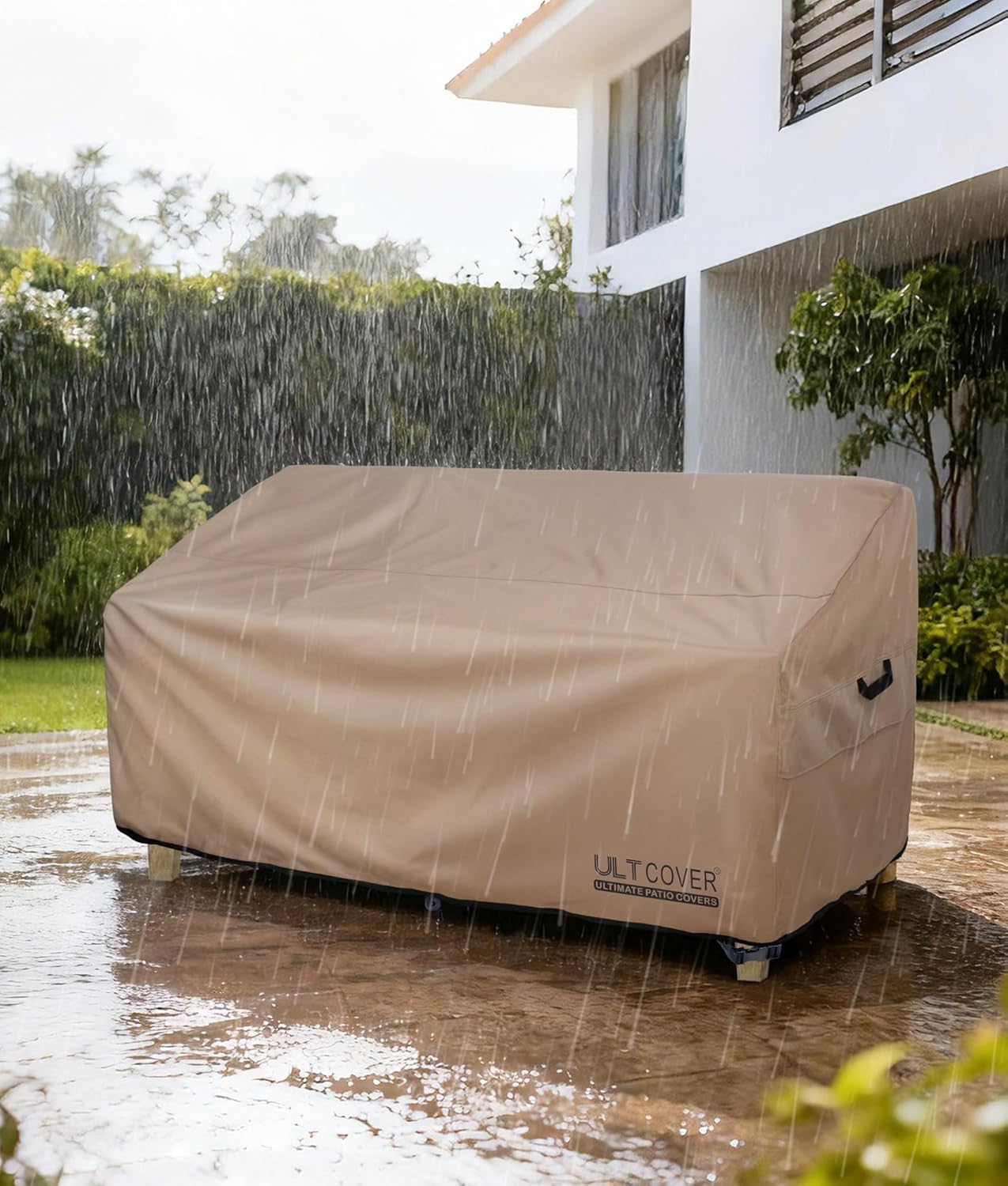 ULTCOVER Waterproof Patio Furniture Sofa Cover - 60" x 35" x 35" for 2-Seater Loveseat
