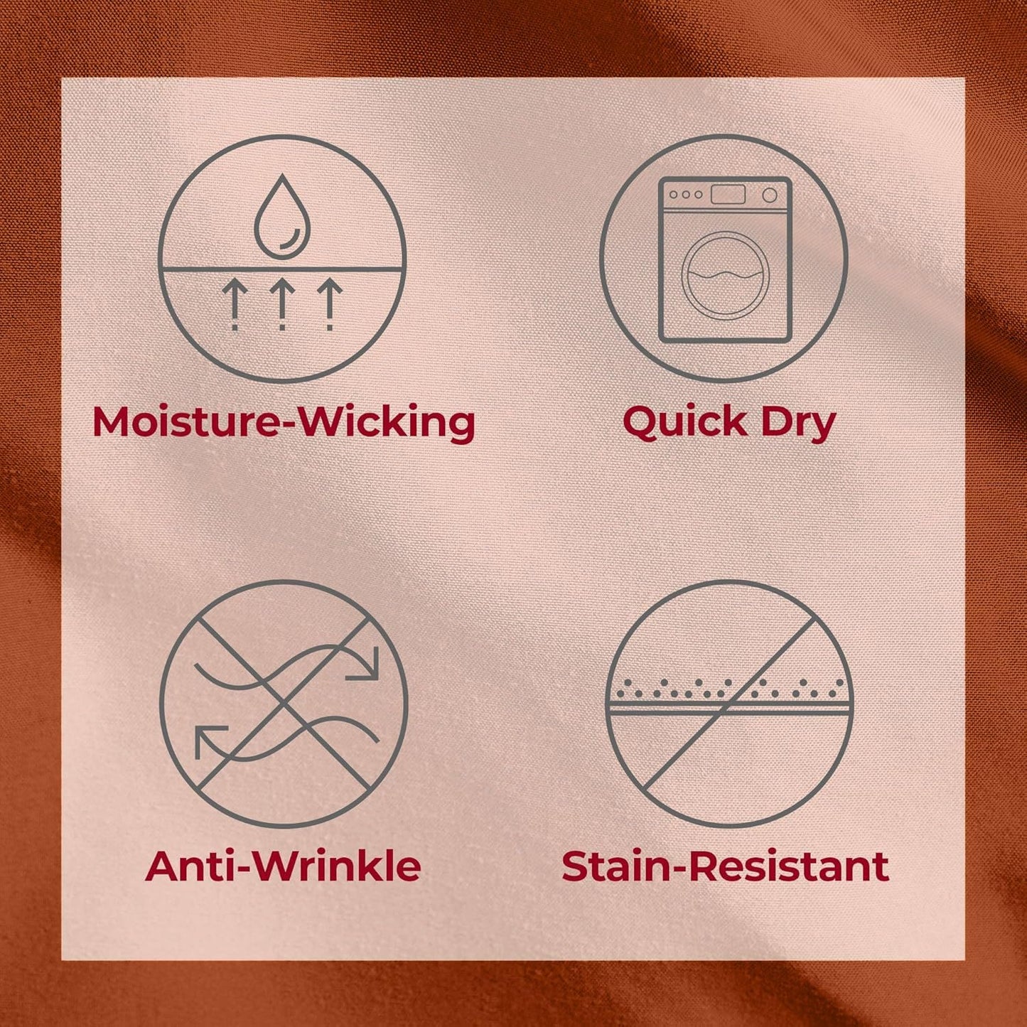 Mellanni Split King Sheets Set - 5 PC Luxury Bedding Collection - Extra Soft, Cooling, Wrinkle-Resistant (Terracotta)
