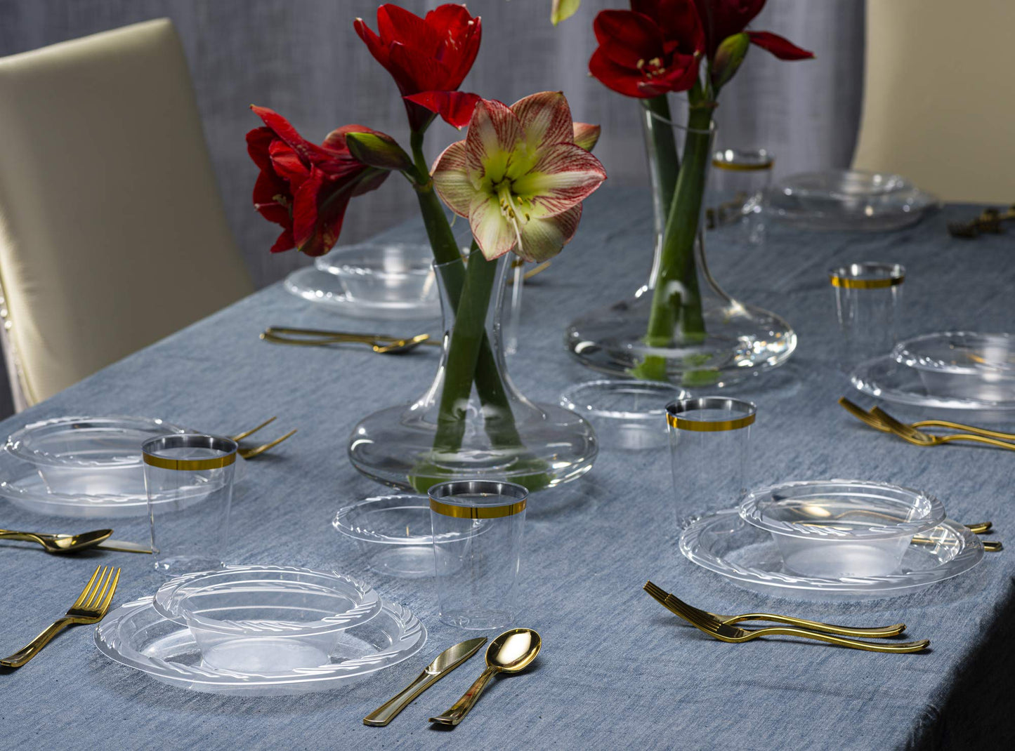 PLASTICPRO 9'' inch Premium Crystal Clear Disposable Plastic Dinnerware Party Plate Pack of 160