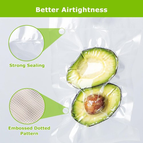 Bonsenkitchen Vacuum Sealer Bags - Durable 8" x 50' Rolls | Heavy Duty, BPA Free for Food Storage & Sous Vide