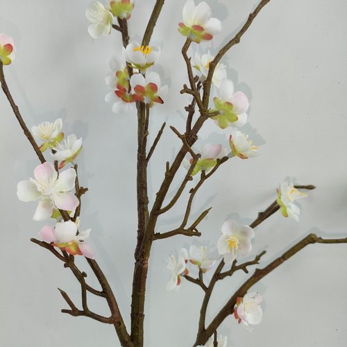 ARTIFIPLANT Plum Blossom Flowers Artificial,6Pcs White Cherry Blossom Branches,Faux Branches,White Cherry Blossom Flowers Artificial for Home Decor…