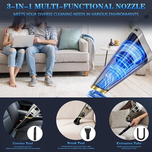 Dustbuster Cordless Handheld Vacuum - Portable Rechargeable Car Vacuum with Strong Suction & LED Light