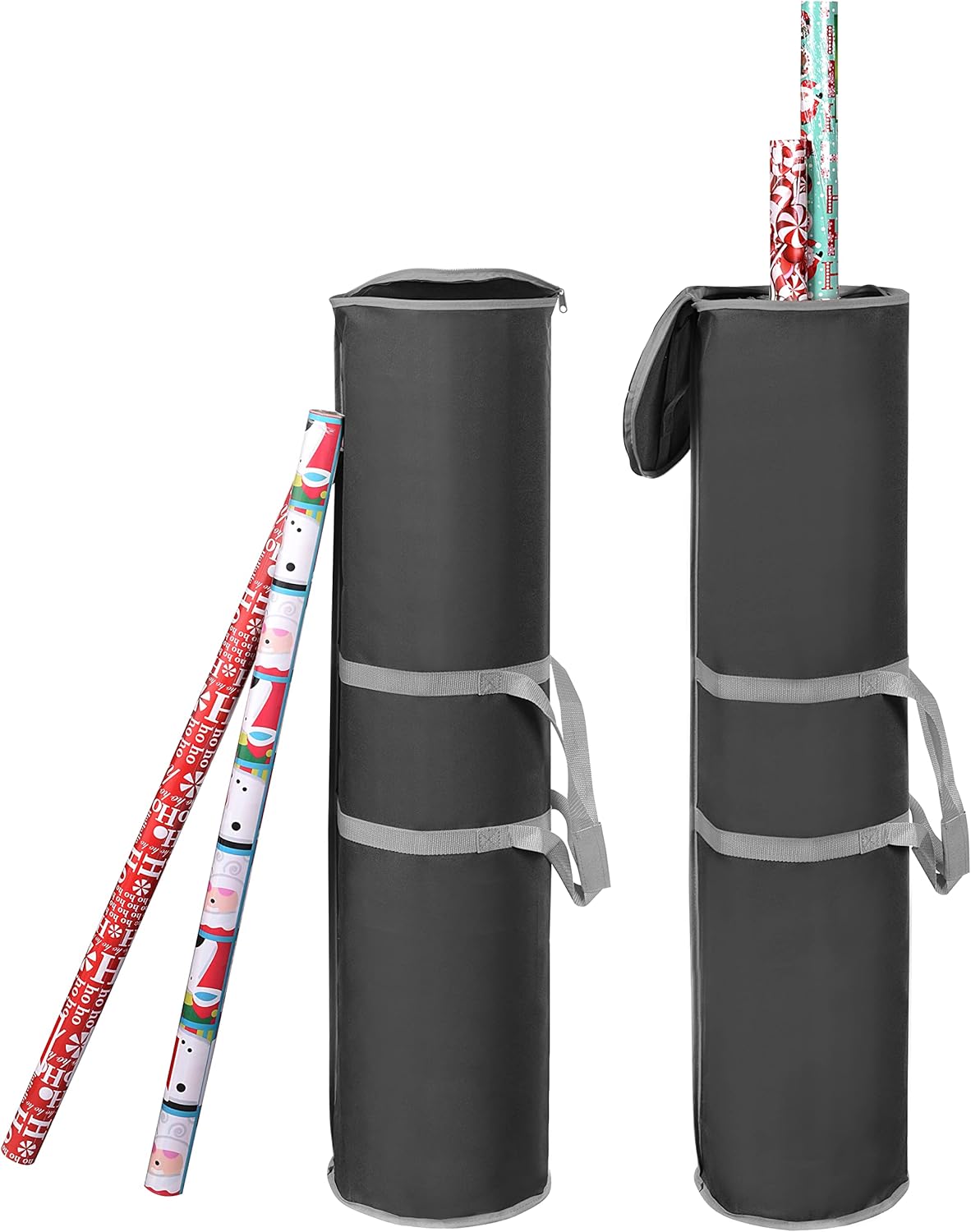 ProPik Wrapping Paper Storage Bag - Heavy Duty Gift Wrap Organizer | Holds 48 Rolls, 40" Long | Black