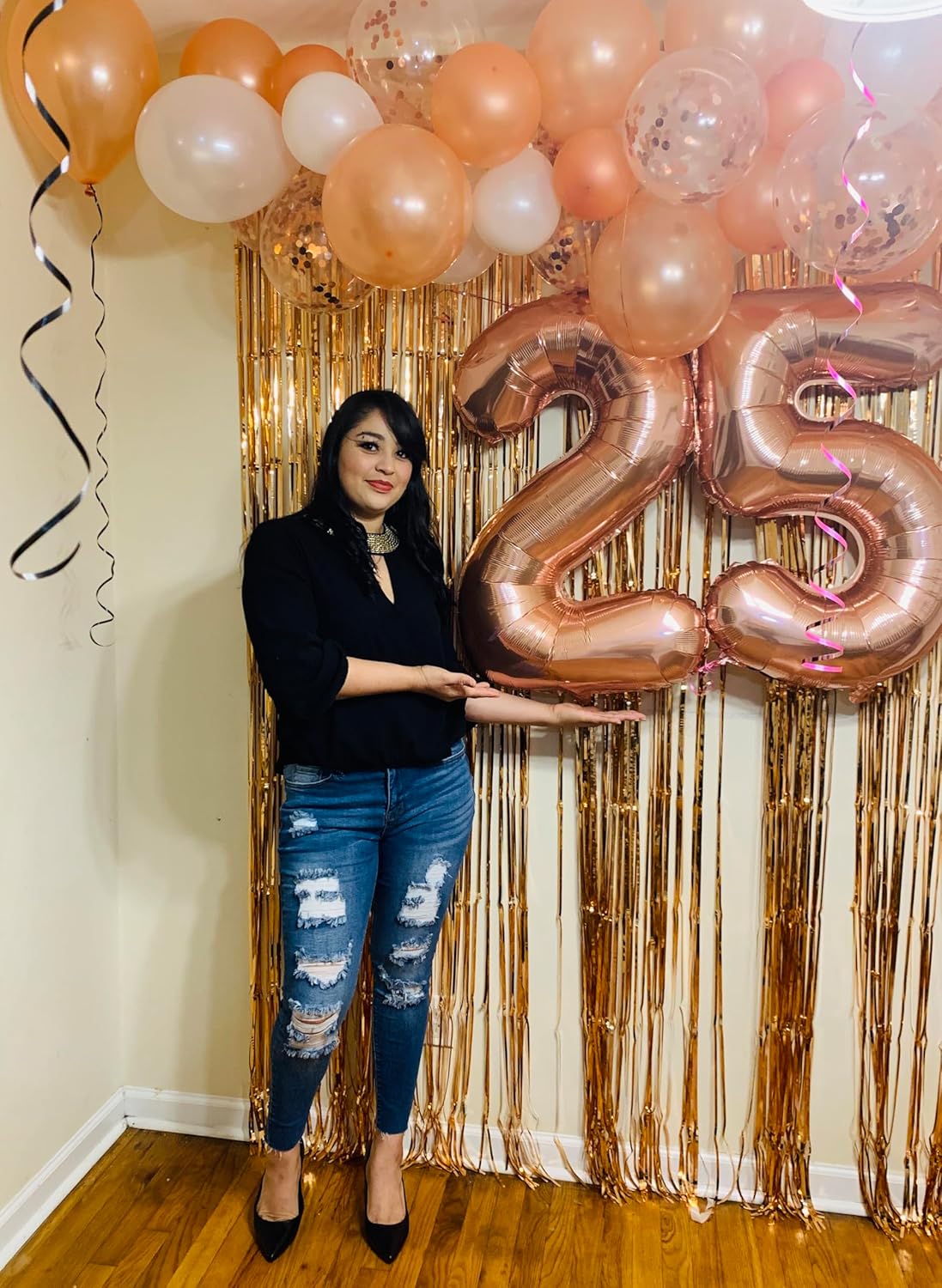 Regine Switzerland 50 Balloon Number - Rose Gold 40 Inch Birthday Decorations for Celebrations