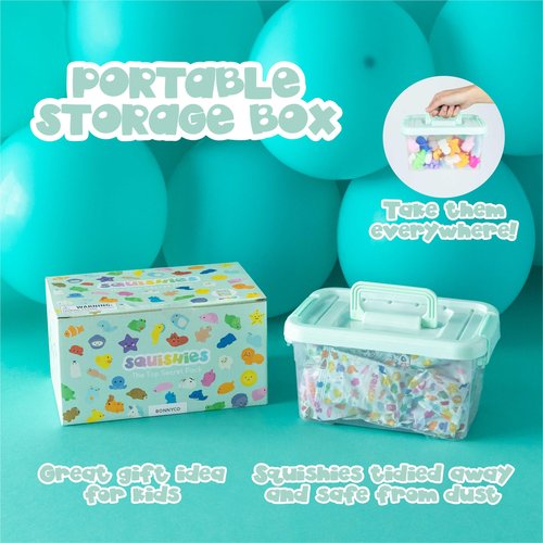 BONNYCO Mochi Squishy Toys Bulk for Kids Party Favors Pack 40. Goodie Bags Stuffers for Kids 3-5 4-8, Return Gifts Birthday Party. Squishy Fidget Toys, Pinata Stuffers Birthday Boys Girls Kawaii