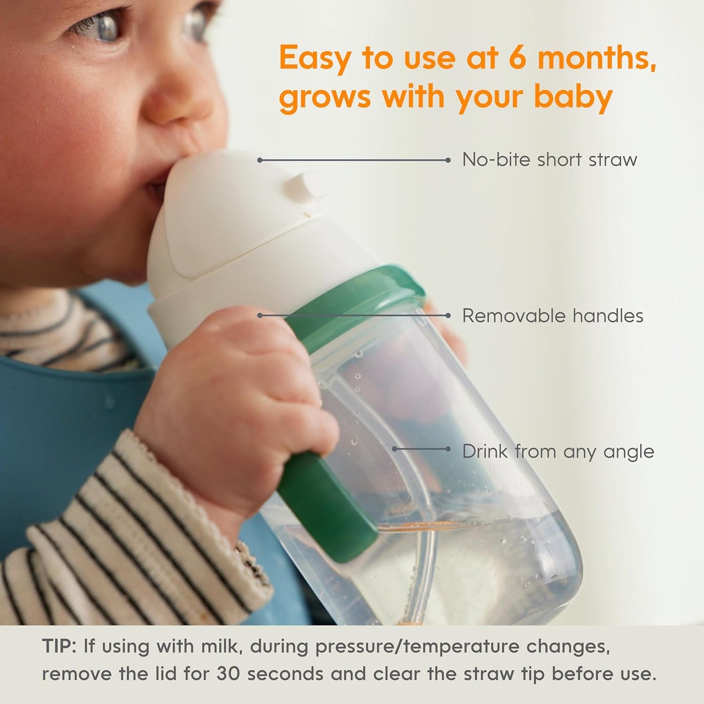 NumNum Baby Spoons Set & Baby Straw Training Cup Bundle - Perfect for Early Feeding | 2-Piece Set