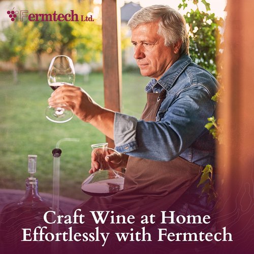 Fermtech 1/2" Large 27" Fast Flow Deluxe Siphoning Kit – Auto Siphon for Home Brewing, Beer, Wine, Mead, and Craft Brew – Includes Food-Grade Hose & Bottling Wand for Easy Transfer & Filling