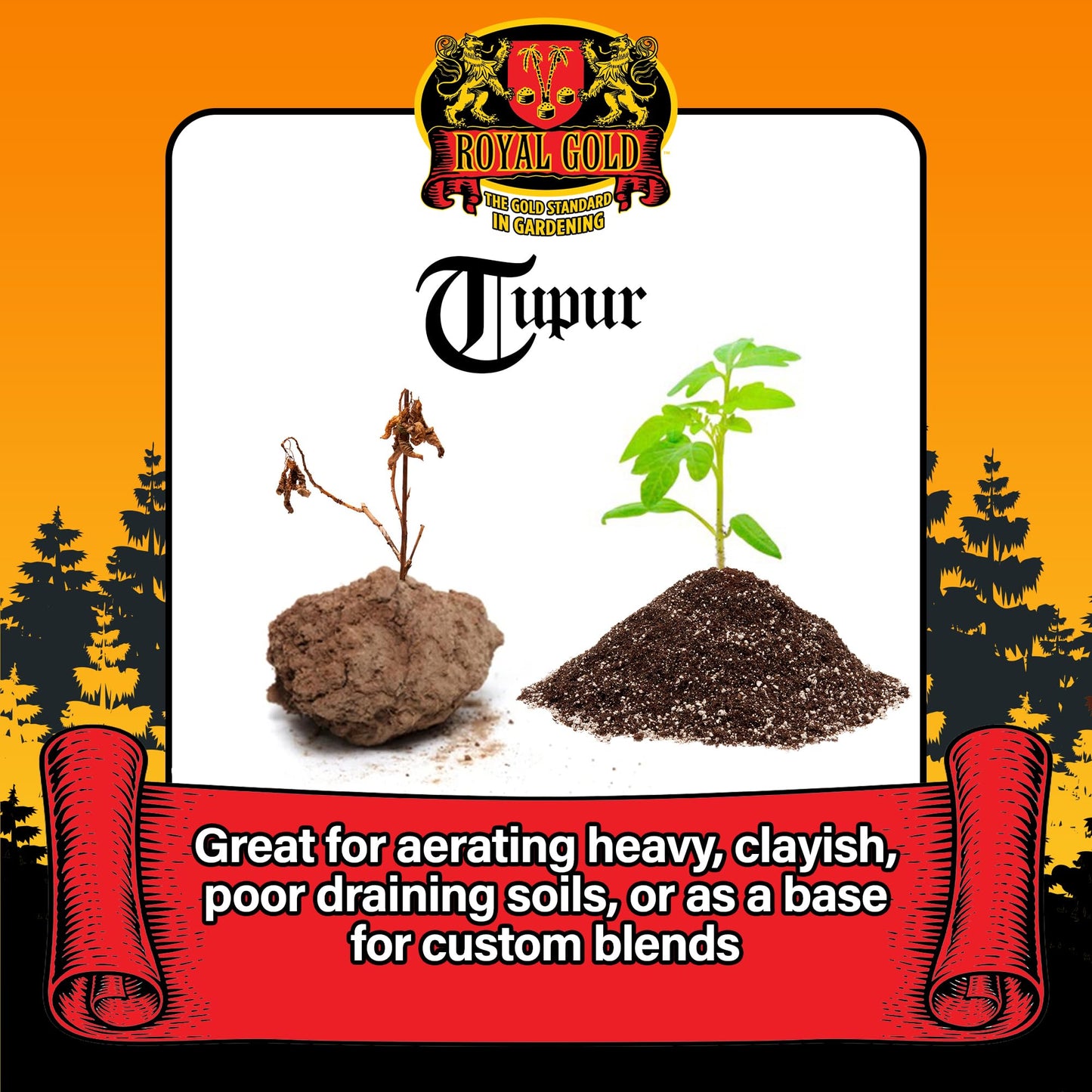 Royal Gold Tupur Mix Quick Draining Soilless Growing Medium, 1.76 Cubic Foot - for Constant Plant Feeding, and Healthy Root Growth, Use in Hydroponics or Container Gardening