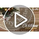 60 Inch Christmas Tree Skirt, Burlap Design with Snowflake Rustic