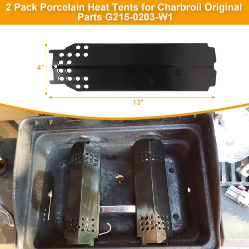 Grill Replacement Parts for Char-Broil Classic 280 2-Burner 463672817 463672717 Gas Grill G320-0200-W1A Grill Burner G215-0203-W1 Heat Tent Stainless Steel Cooking Grate Adjustable Crossover Tube