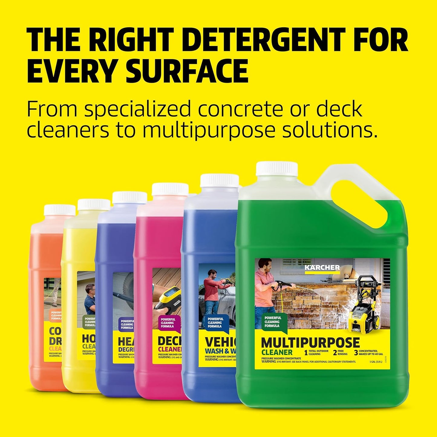 Kärcher Multi-Purpose Pressure Washer Detergent - Removes Dirt & Grime | Makes Up to 20 Gallons