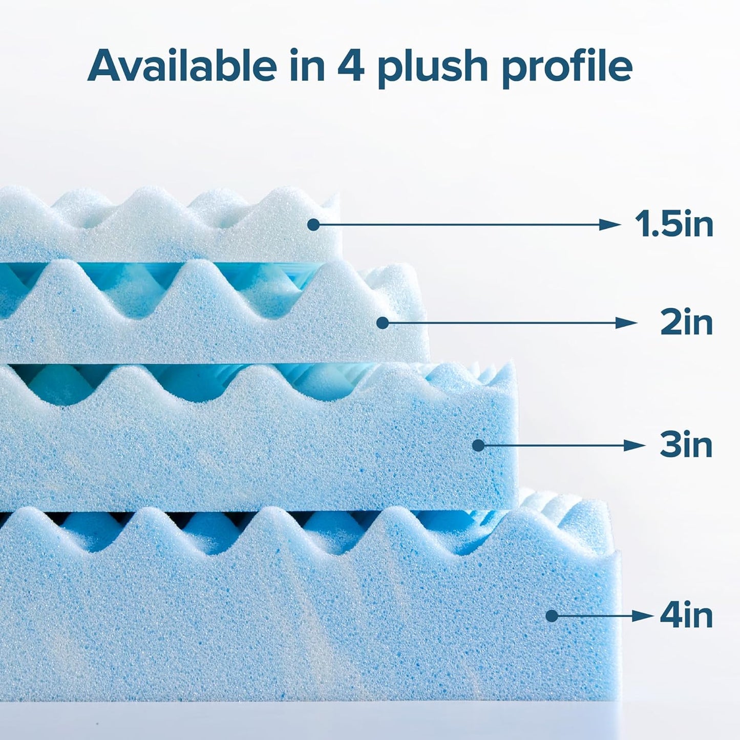 ZINUS 4 Inch Swirl Gel Cooling Memory Foam Mattress Topper, Smaller, More Convenient WonderBox Packaging, Cooling, Airflow Design, CertiPUR-US Certified, Twin