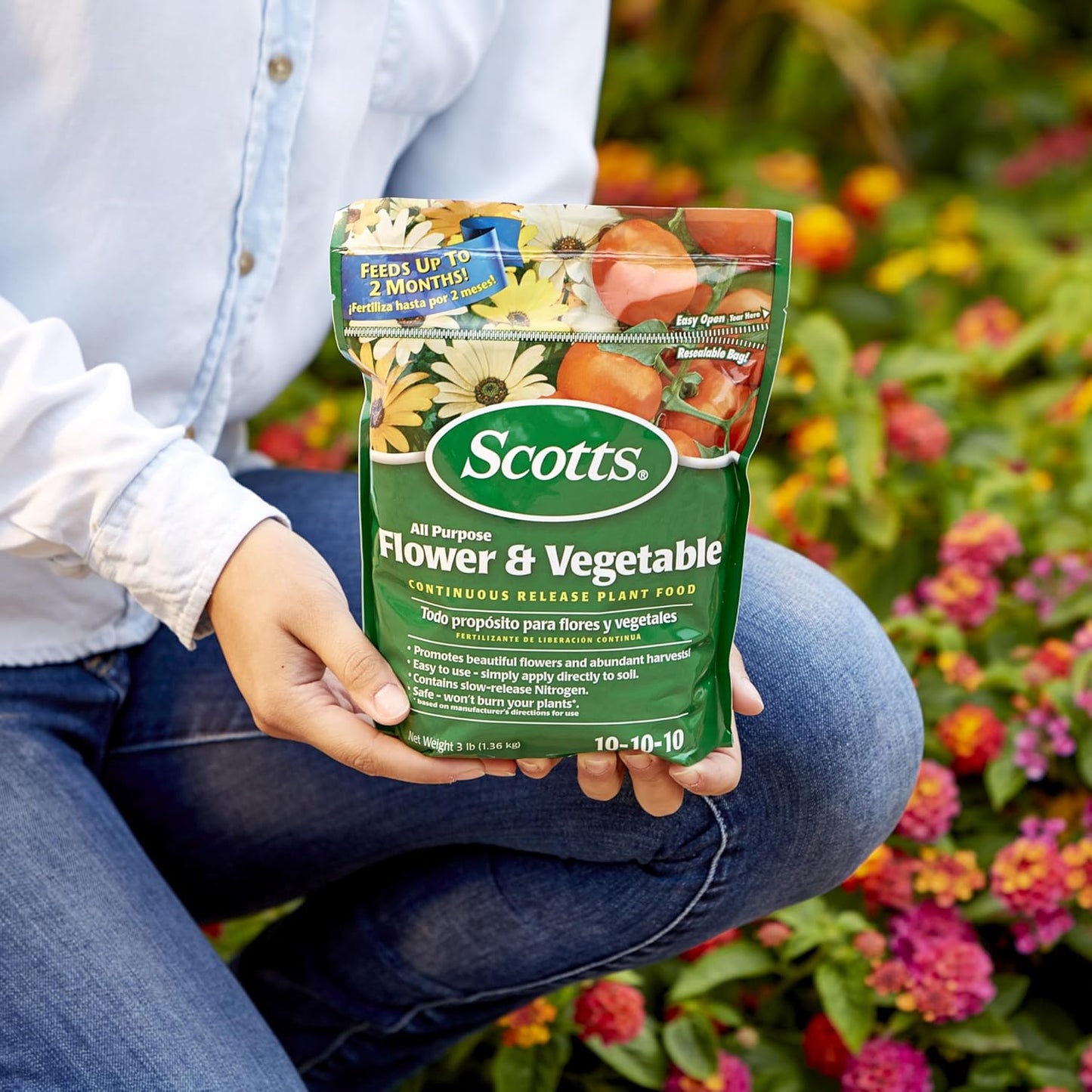 Scotts All-Purpose Plant Food - Continuous Release Formula for Outdoor Flowers & Vegetables | 3 lb