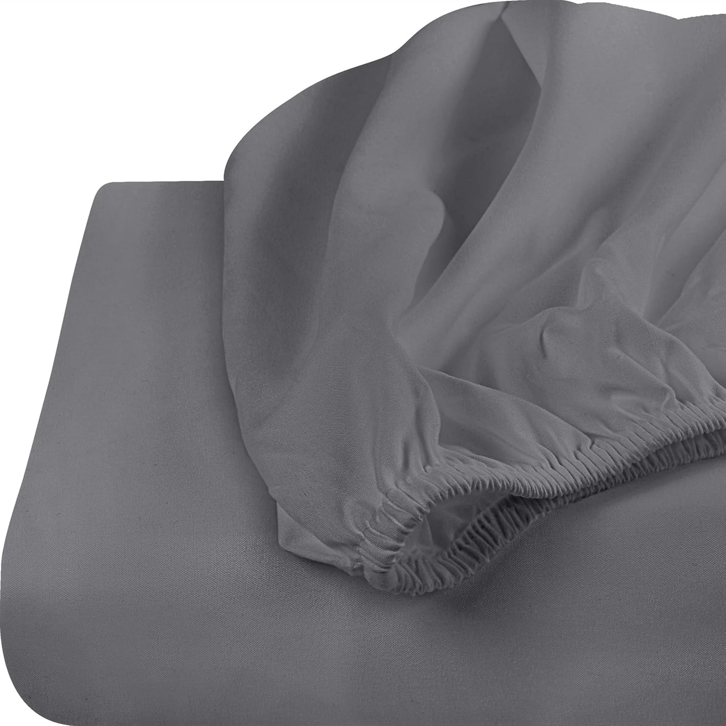 Utopia Bedding Twin XL Fitted Sheets - Soft Brushed Microfiber - Deep Pockets - 4 Pack - Grey