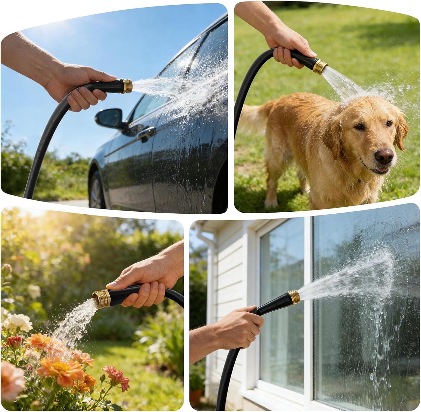 Ultra Lightweight 50FT Garden Hose - Kink-Free, Burst-Resistant & Flexible for Outdoor Use