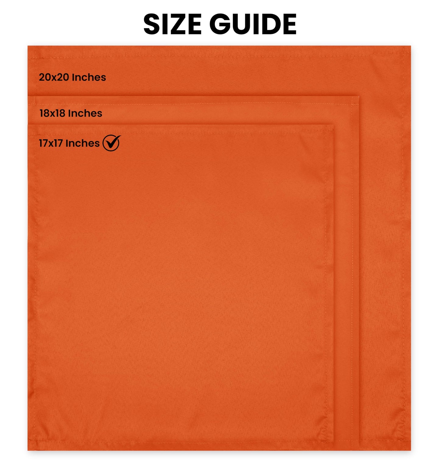 Utopia Home [288 Pack, Orange] Cloth Napkins 20x20 Inches, 100% Polyester Hemmed Edges, Washable and Reusable Ideal for Parties, Weddings and Dinners