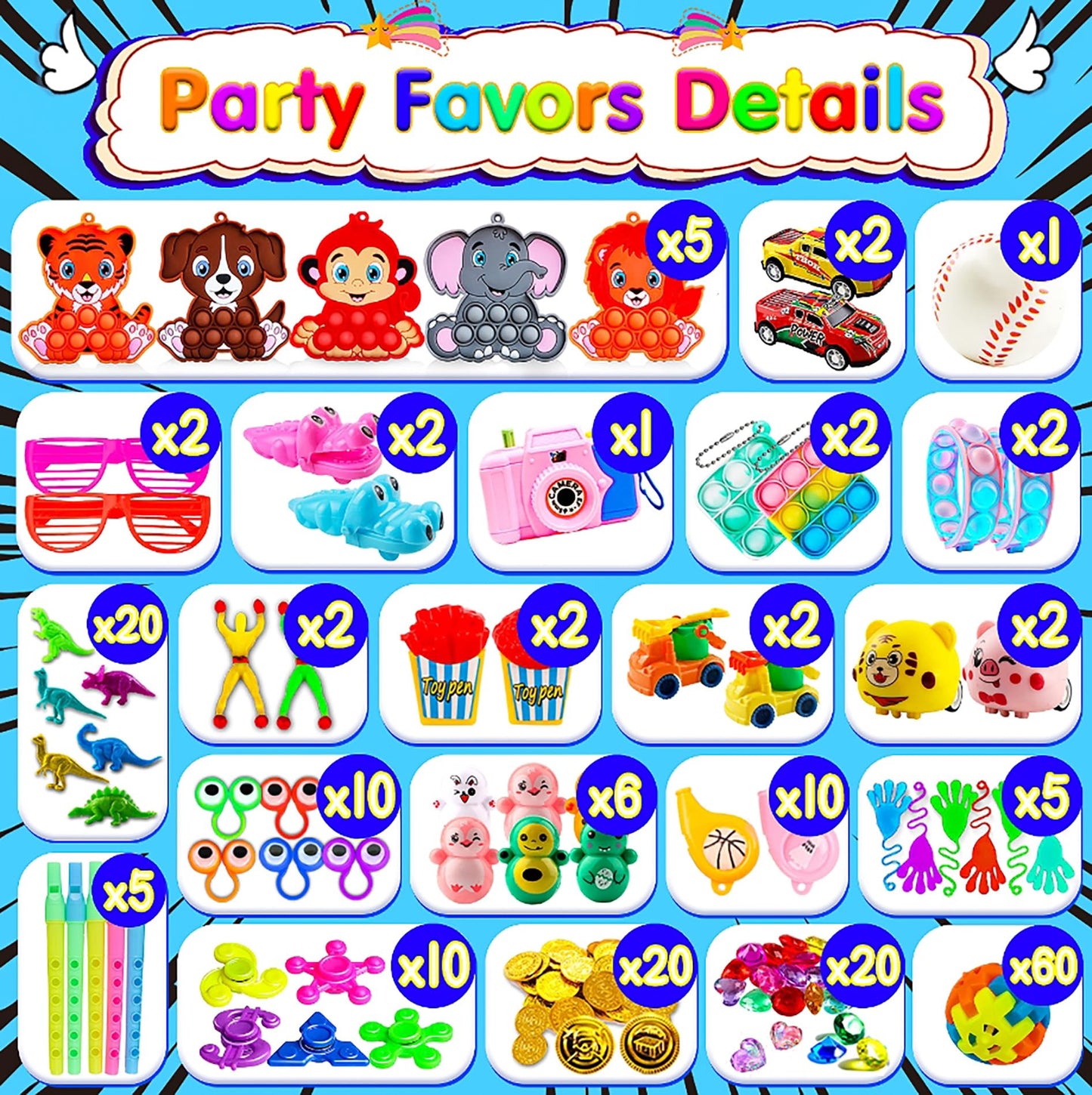 KissFuture 1000 PCS Party Favors for Kids, Fidget Toys Bulk, Prize Treasure Box Toys for Classroom, Birthday Gifts, Goodie Bags Stuffers for Kids, Pinata Stuffers, Carnival Prizes