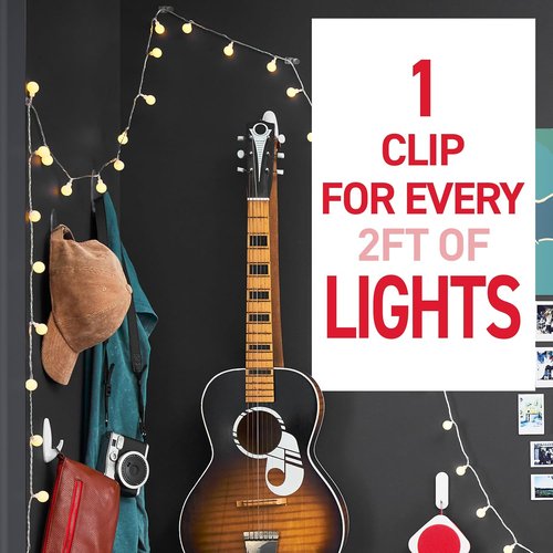 Command Clear Mini Light Clips - Damage-Free String Light Hangers | 45 Clips & 54 Strips for Home Decor