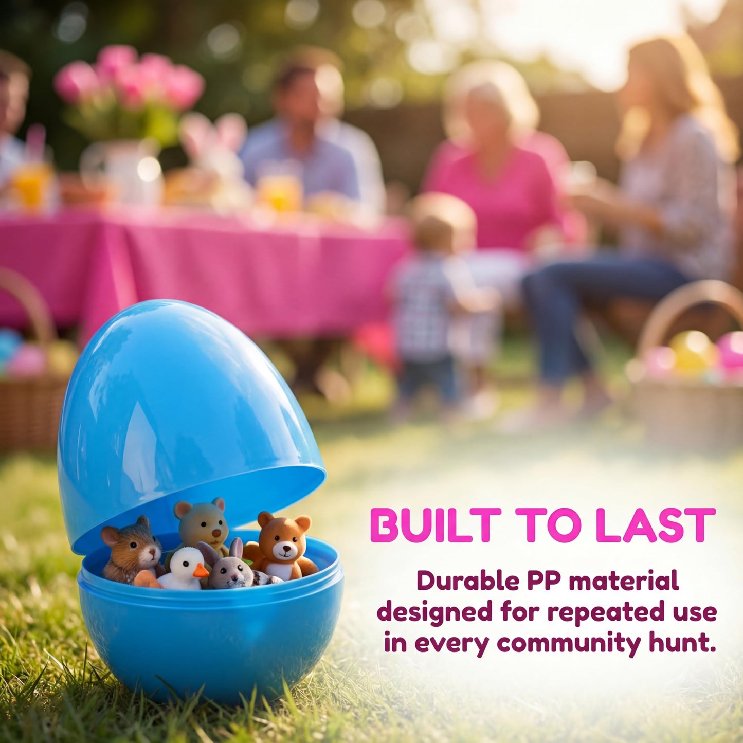 Qudoustar 18 Pack 6 Inch Jumbo Easter Eggs, Colorful Giant Plastic Fillable Eggs Bulk, for Easter Hunt Basket Stuffers Party Favors Classroom Prize Supplies Kids Boys Girls
