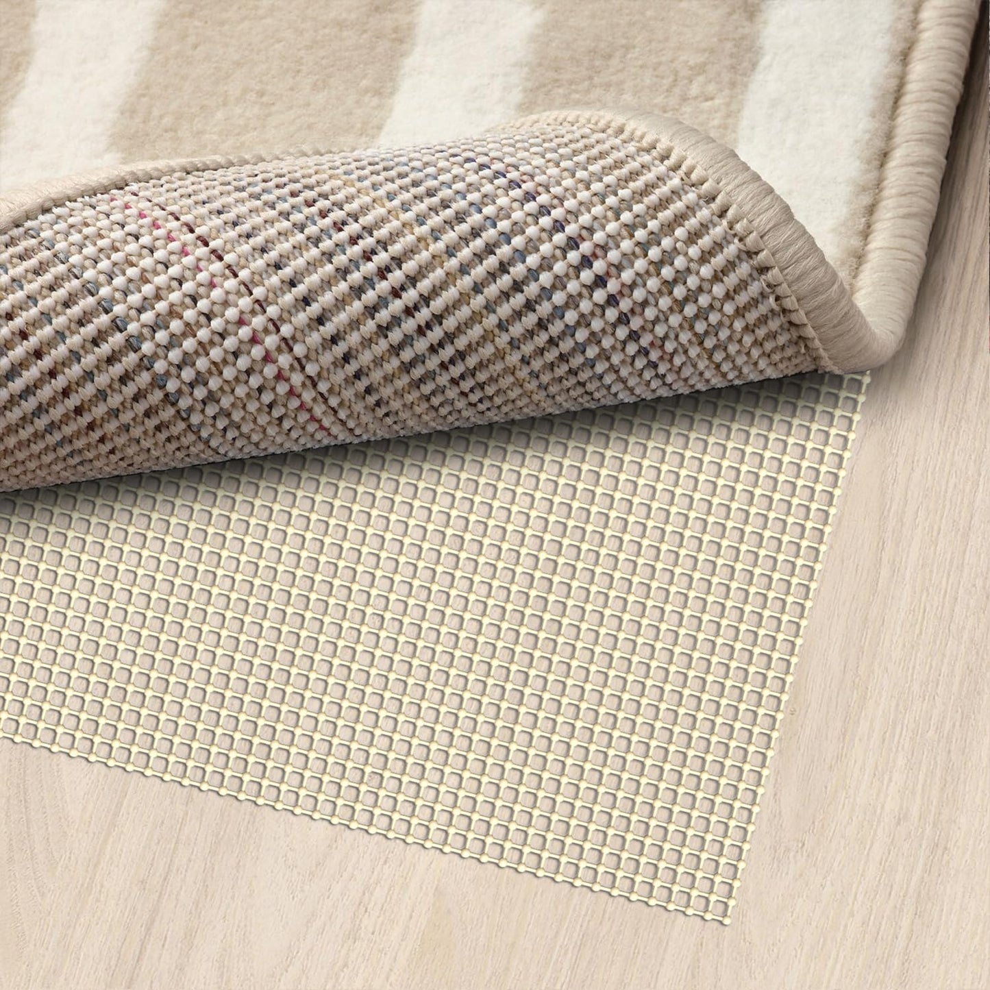 Skiennix Rug Pads - 5x7 FT Non-Slip Grips for Area Rugs | Thick, Safe Cushion for Hardwood Floors