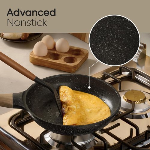 CAROTE 26-Piece Non-Stick Cookware Set | Induction-Compatible, PFOA-Free, Black Pots and Pans