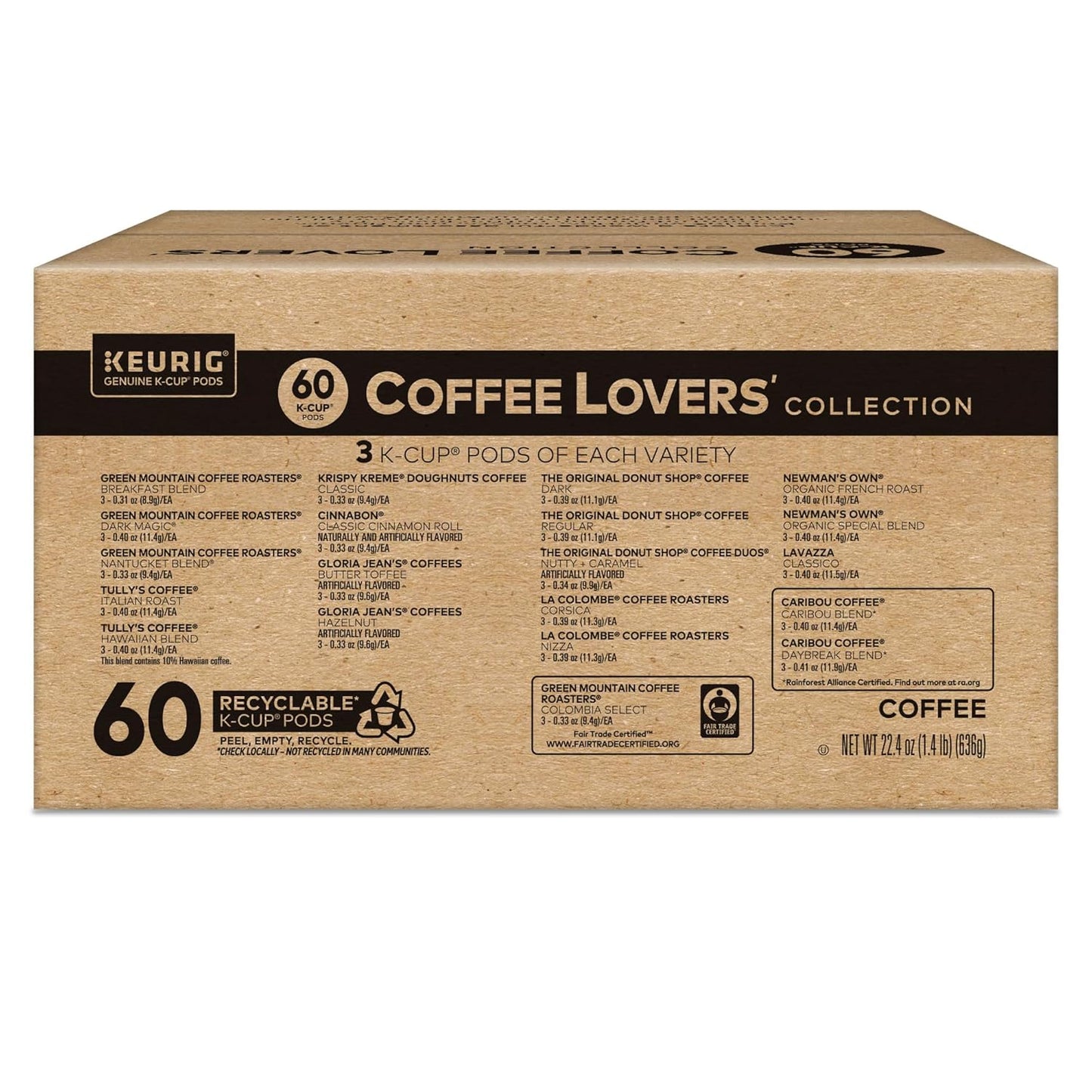 Keurig® Coffee Lover's Collection - Variety Pack of 60 Single Serve K-Cup Pods