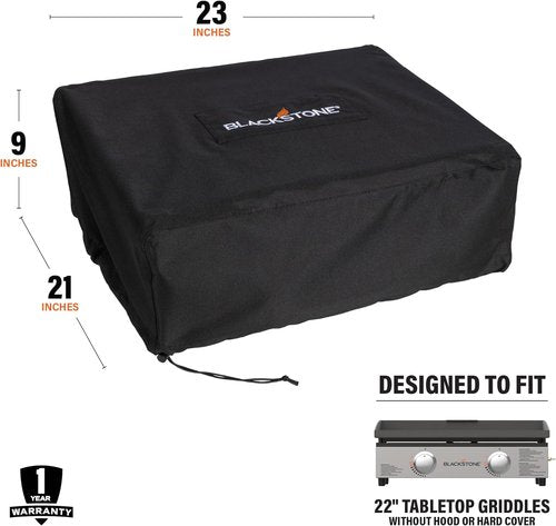 Blackstone 1724 22” Tabletop Griddle Cover - Weather Resistant Protection for Griddles Without Hood