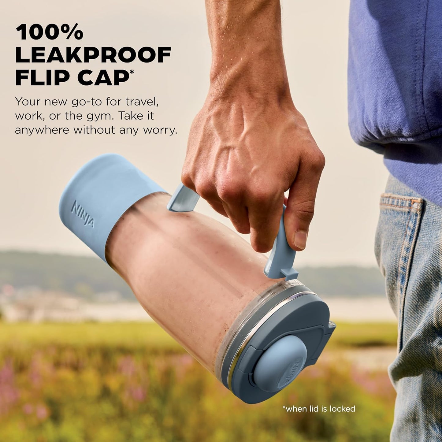 Ninja Blendboss™ Personal Blender - Smoothies & Frozen Drinks | 26oz Travel Tumbler with Leak-Proof Lid & Chug Spout