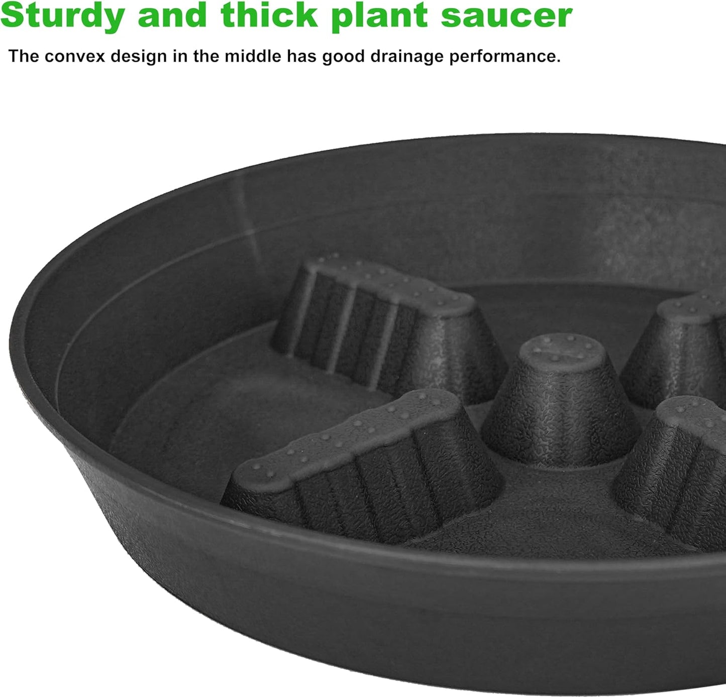 Plant Saucer 4 Pack by [Brand Name] - Heavy Duty 10 Inch & 8, 12, 14, 17 Inch Options | Indoor/Outdoor Use
