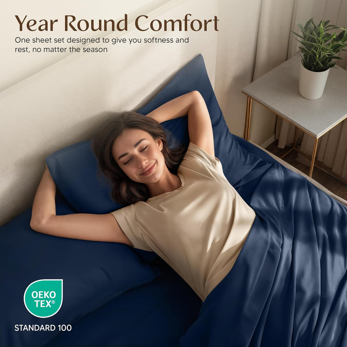 Utopia Bedding Twin XL Sheet Set - Soft Microfiber 3-Piece Bed Sheets | Oeko-Tex Certified, Navy Blue
