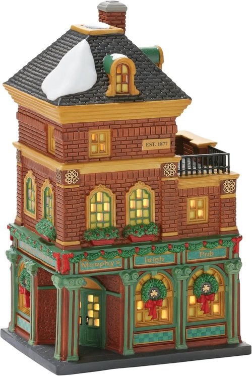 Department 56 Christmas In The City Village - Murphy's Irish Pub Lit Building | 8.86 Inch, Multicolor