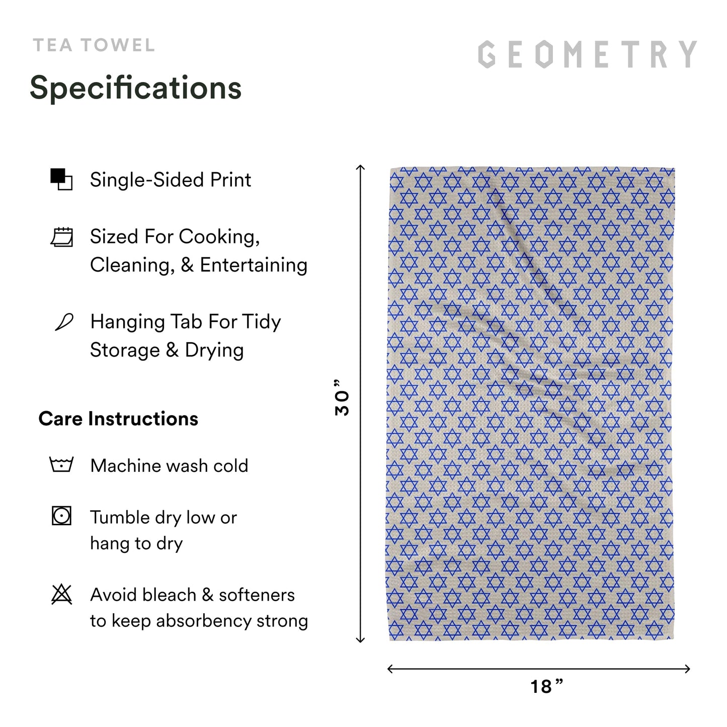 GEOMETRY Christmas Kitchen Towels - Quick Dry Microfiber Cloth Dish Towels for Kitchen Drying - Premium Quick Dry Towel - Sparkling Night